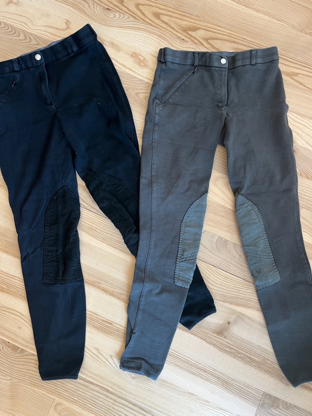 Tuffrider Breeches in Gray and Black
